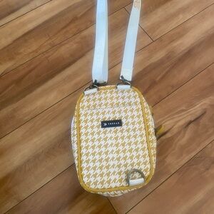 Thread Mustard Houndstooth Crossbody Pouch